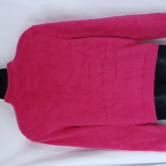 UNIVERSAL THREAD Soft Fuzzy Mock Turtleneck Pullover Sweater - Hot Pink 21" ptp - Picture 5 of 8